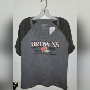 Gray and Brown Cleveland Browns NFL T-Shirt